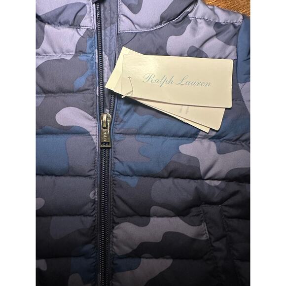 Ralph Lauren Polo blue camouflage puffer jacket infant 12m NWT - Picture 3 of 5